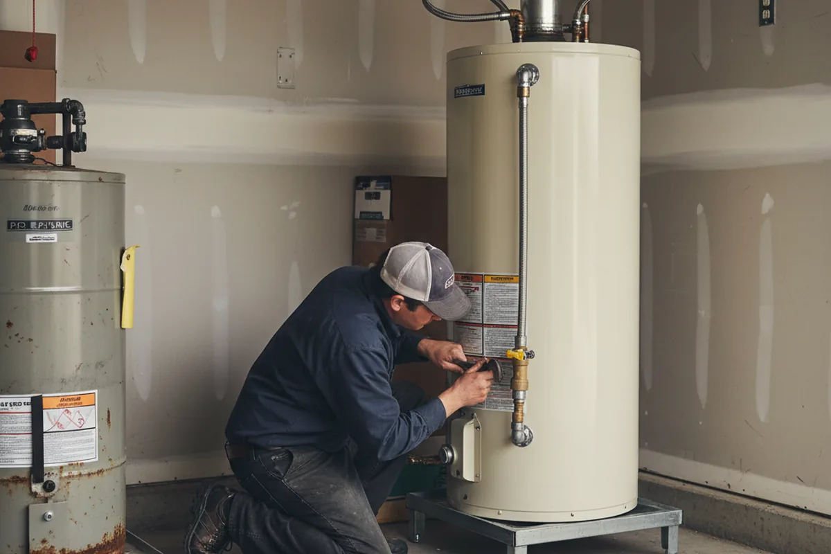 Water heater and shutoff valve replacement in Spring Valley